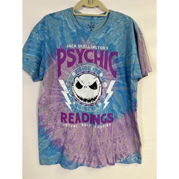Jack Skellingtons Psychic Readings Tie Dye T Shirt Size Large - Picture 1 of 7